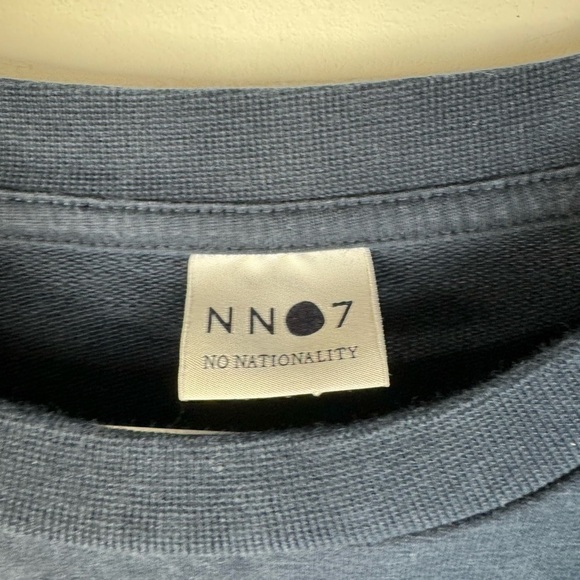 NN07 No Nationality Barrow Crewneck Sweatshirt Pullover Navy Blue M - Picture 3 of 7